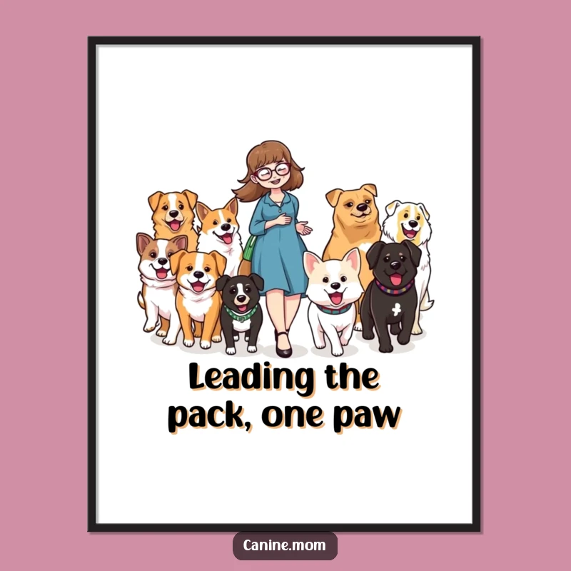 Whimsical Free Printable Wall Art: Dog Lady's Happy Dog Parade