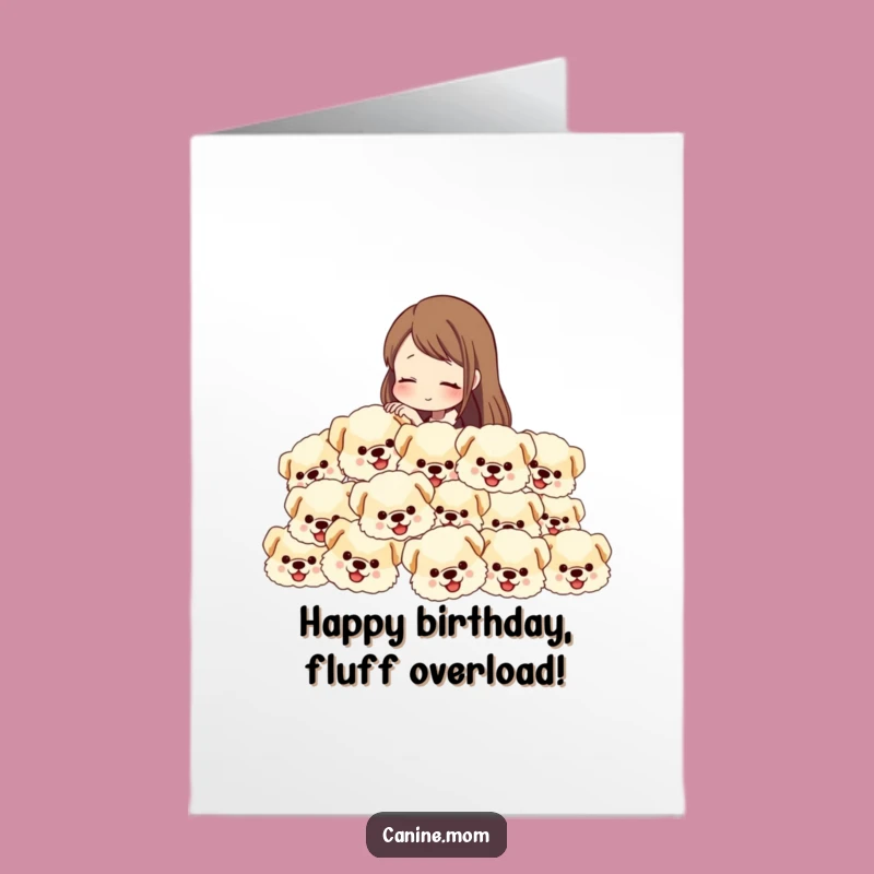 Free Printable Dog Head Cascade Birthday Card - Perfect for Ultimate Dog Lovers Download