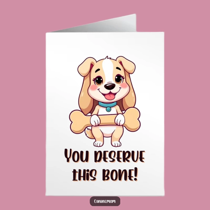 Free Printable Congrats Card: Big Bone Dog Lady, Celebration Download