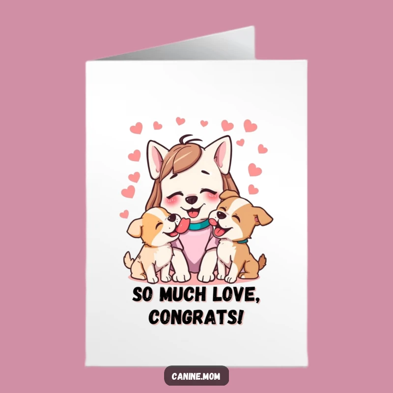 Free Printable Dog Lick Congrats Card: Funny Dog Lady Downloadable for Any Win
