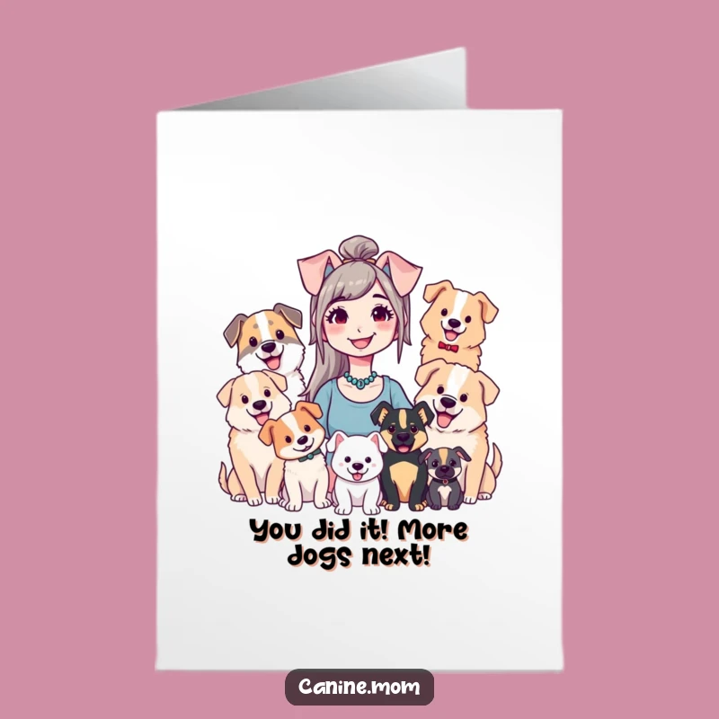 Free Printable Dog Lady Congrats Card: Funny Downloadable for Any Happy Occasion