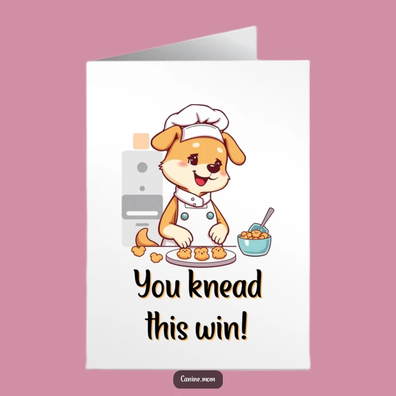 Hilarious Free Printable Congrats Card: Chef Dog Lady's Baking Success