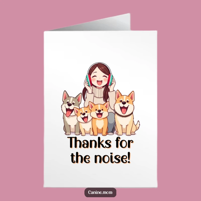 Free Printable Funny Dog Barking Thank You Card - Express Gratitude with Humor Download