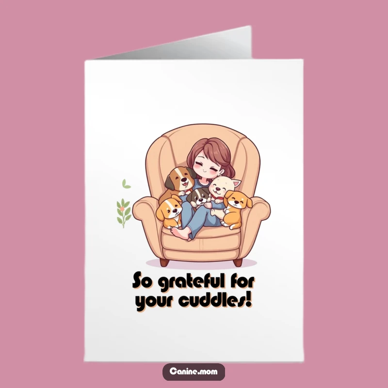 Free Printable Thank You Card: Grateful for Cuddles, Sweet Downloadable Thanks