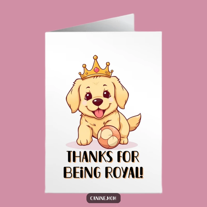 Free Printable Thank You Card: Grateful Golden Retriever Says Thanks!