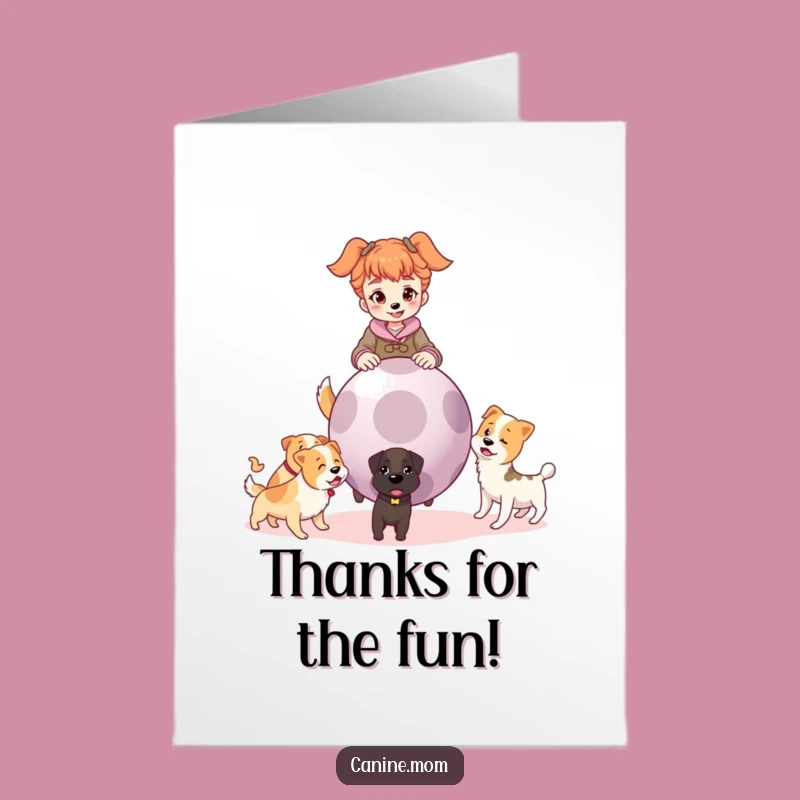 Playful Free Printable Thank You Card: Dog Lady's Gratitude
