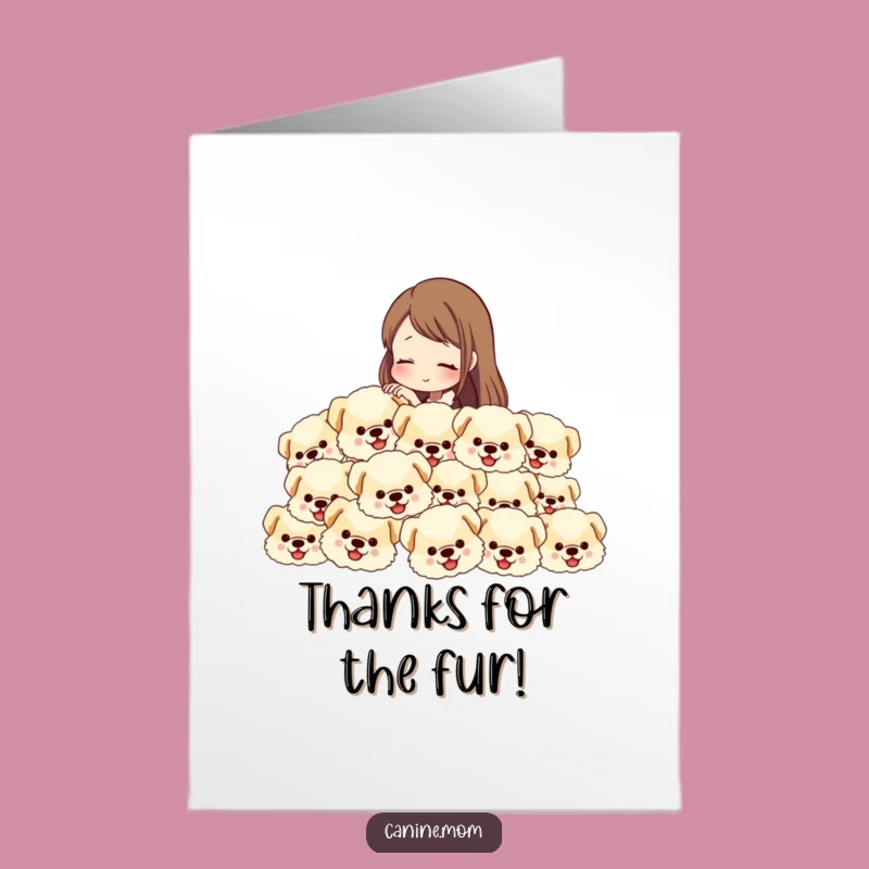 Free Printable Dog Head Cascade Thank You Card - Express Gratitude with Pups Download