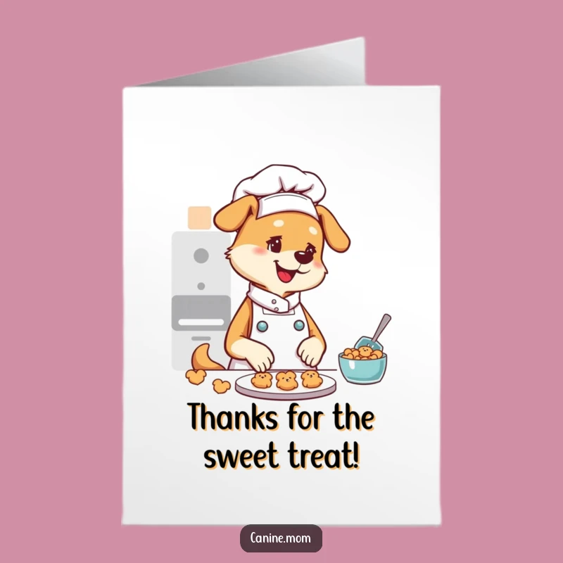 Amusing Free Printable Thank You Card: Dog Lady Baker's Gratitude