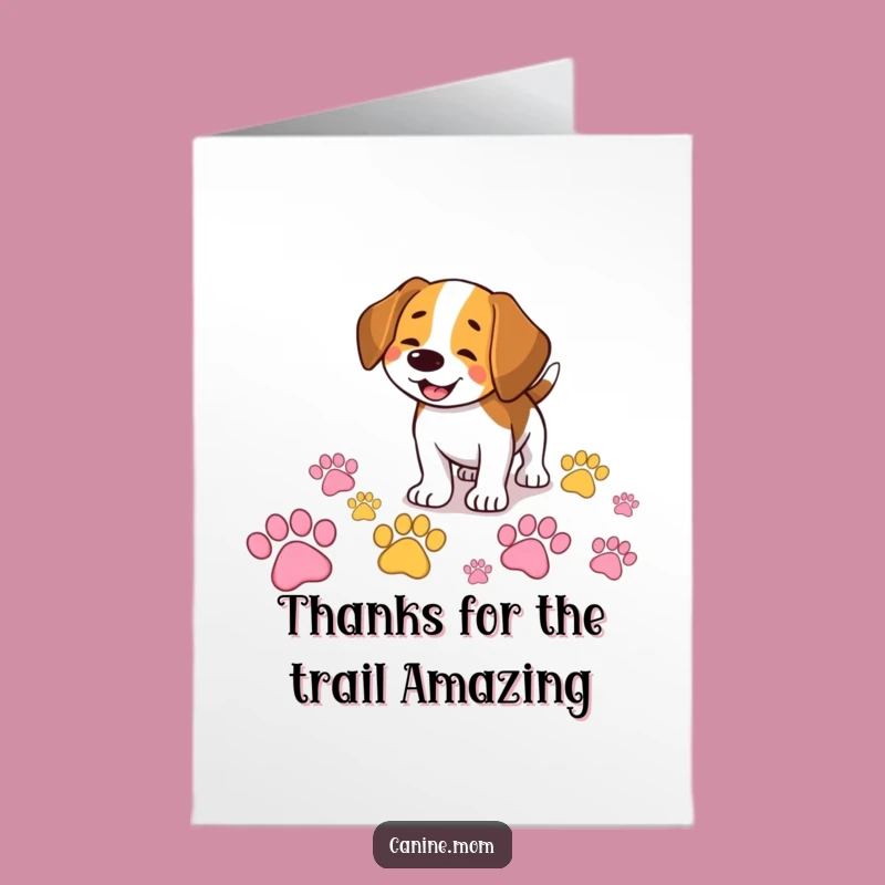 Free Printable Thank You Card: Funny Beagle Grateful, Sweet Downloadable Gift