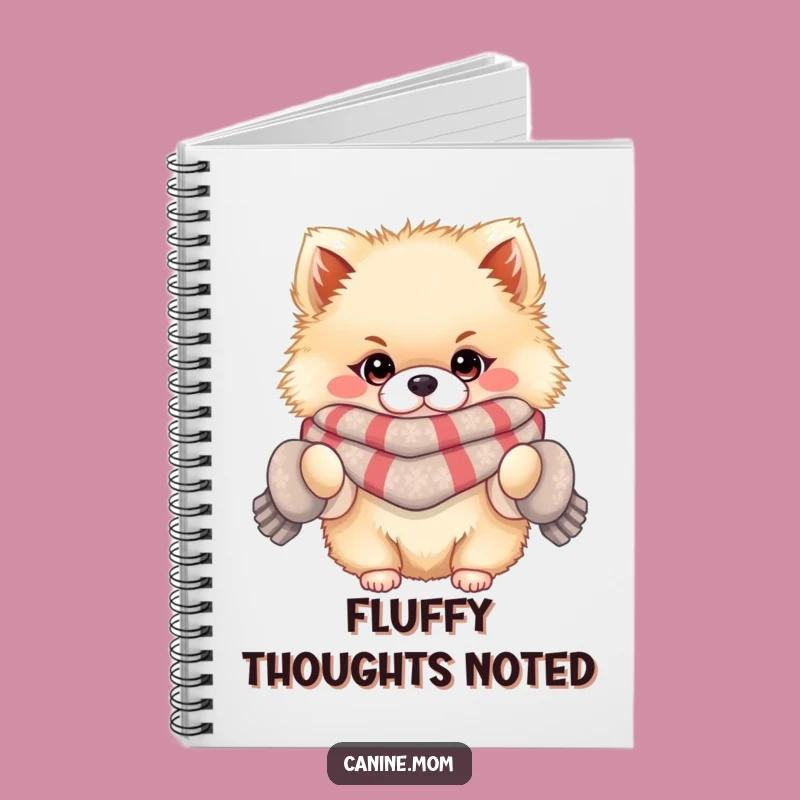 Funny Pomeranian Winter Notebook: Fluffy Dog Journal, Cute & Cozy Gift