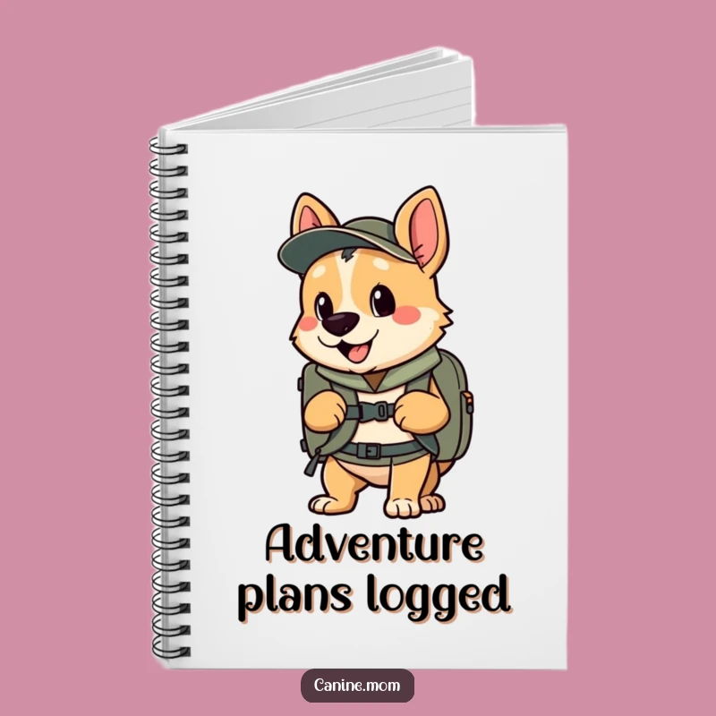 Funny Adventure Dog Notebook - Plan Your Expeditions with Grit Gift