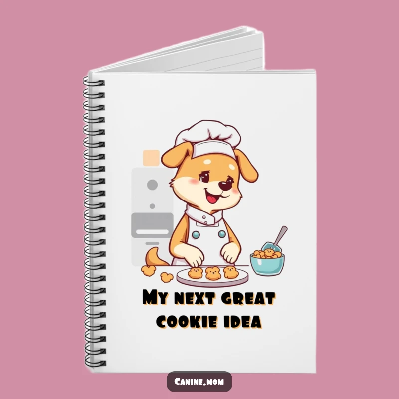 Funny Dog Lady Chef Notebook: Cute Pup Cookie Baker Journal for Dog Lovers