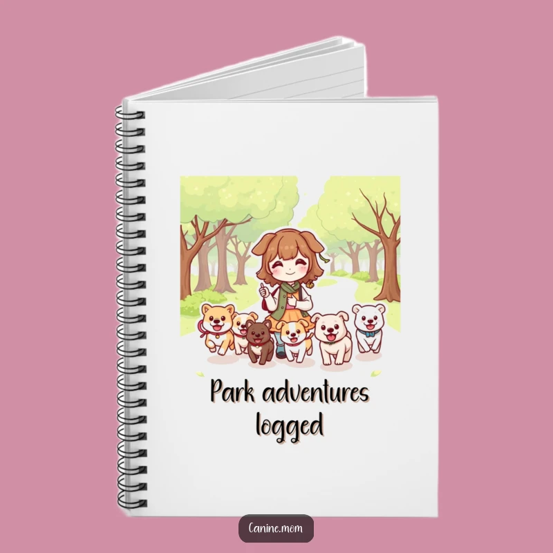 Funny Dog Lady Park Notebook: Kawaii Dog Journal, Perfect Gift