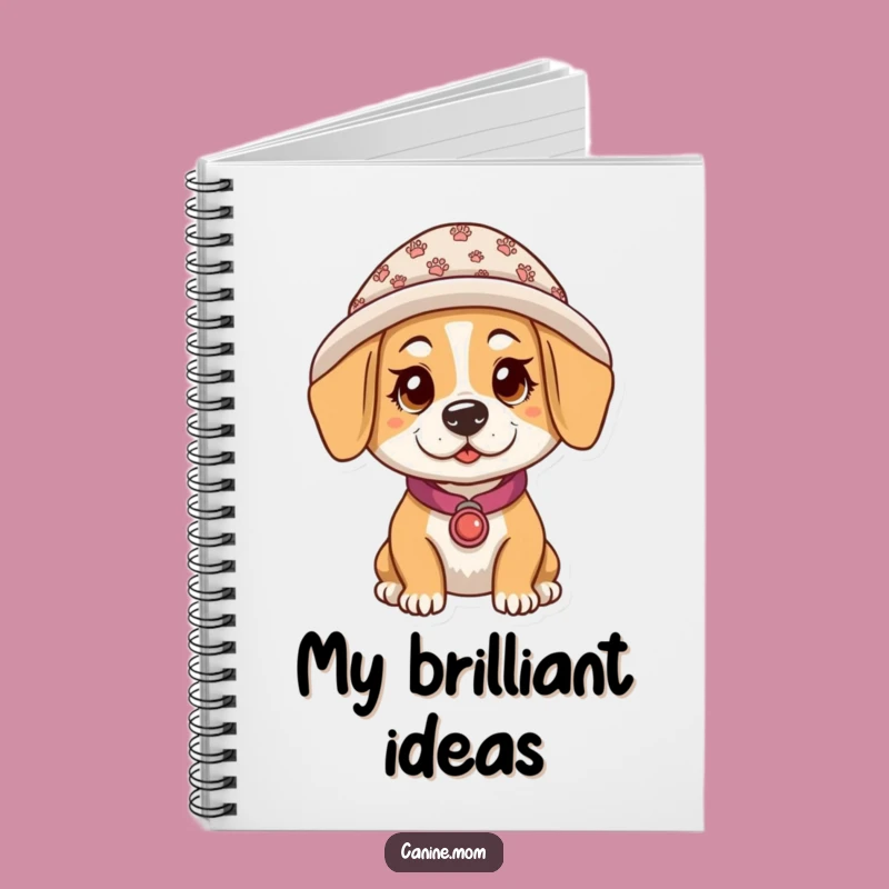 Funny Dog Lady Paw Print Hat Notebook: Jot Down Ideas with Humor