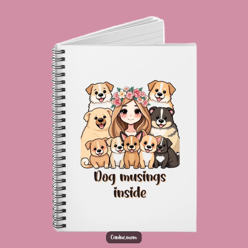 Funny Dog Lover's Notebook: Flower Crown Woman - Perfect Gift for Jotting Ideas