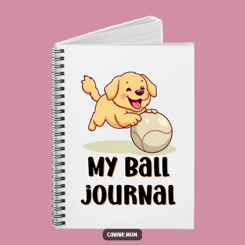 Funny Golden Retriever Notebook - Dog Fetching Journal Gift Idea