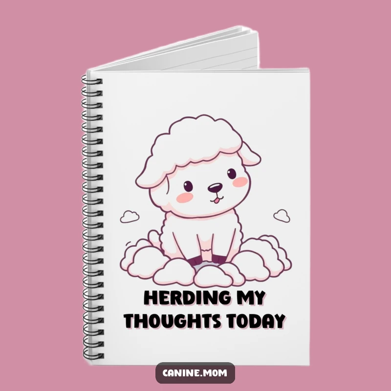 Funny Sheepdog Herding Clouds Notebook: Jot Down Fun Ideas! Dog Lover Gift!