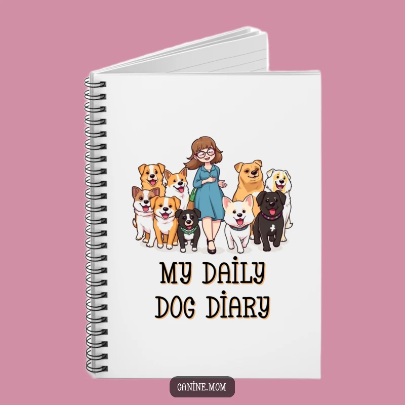 Funny Dog Lady Parade Notebook: Cute Happy Dog Walker Journal for Dog Lovers