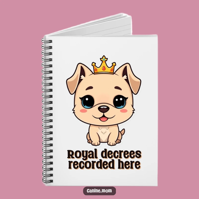 Funny Regal Dog Notebook - Jot Down Royal Ideas with This Hilarious Gift