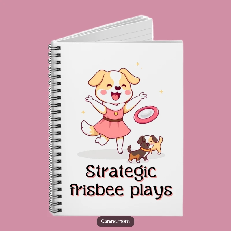 Funny Dog Lady Frisbee Notebook: Kawaii Playtime Journal, Perfect Gift