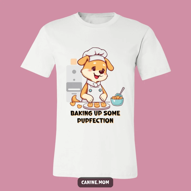 Funny Dog Lady Chef T-Shirt: Adorable Pup Cookie Baker Tee for Dog Lovers