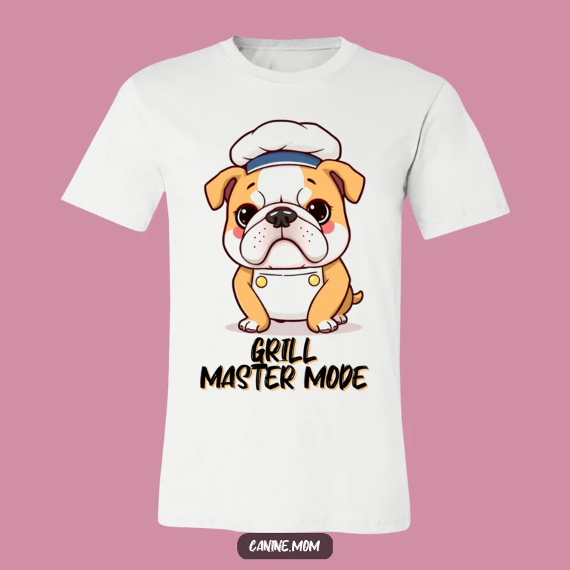 Funny Bulldog Chef T-Shirt - Determined Pup Culinary Gift