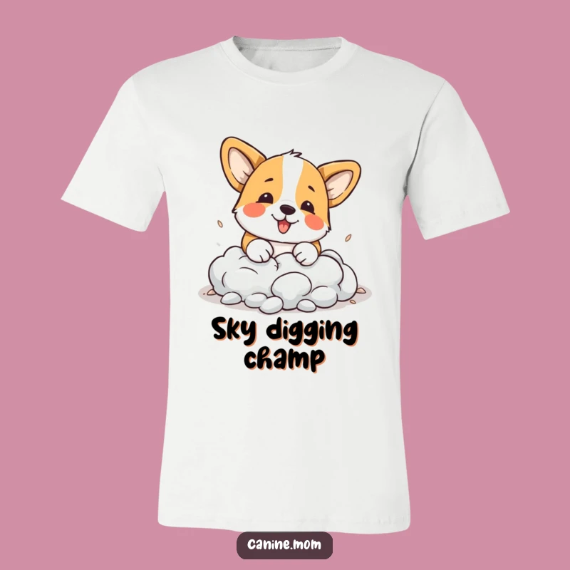 Funny Corgi Cloud Explorer T-Shirt - Hilarious Doggy Dream Gift