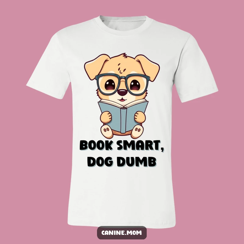 Funny Spectacled Dog T-Shirt: A Clever Canine Reader Gift for Book Nerds and Dog Enthusiasts