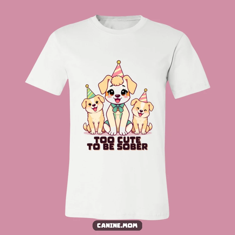 Funny Kawaii Dog Lady T-Shirt: Party Pups Edition - A Hilarious Gift!