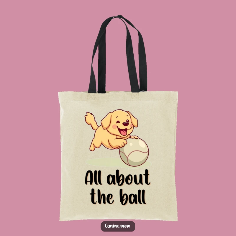 Funny Golden Retriever Tote Bag - Gigantic Ball Fetch Enthusiast Gift