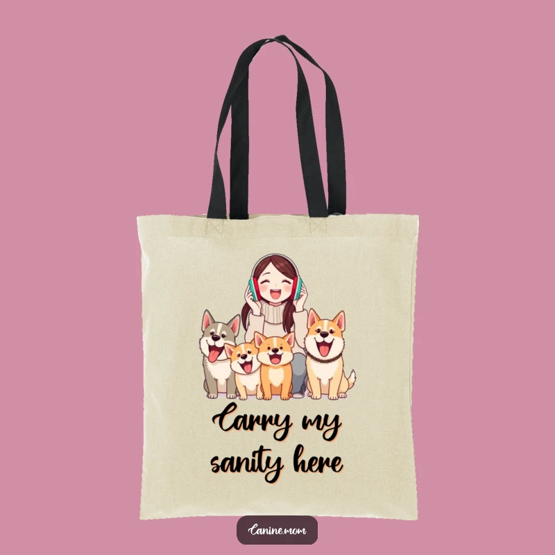 Funny Earmuff Dog Lover Tote Bag: Hilarious Accessory for Women Carrying Dog Supplies