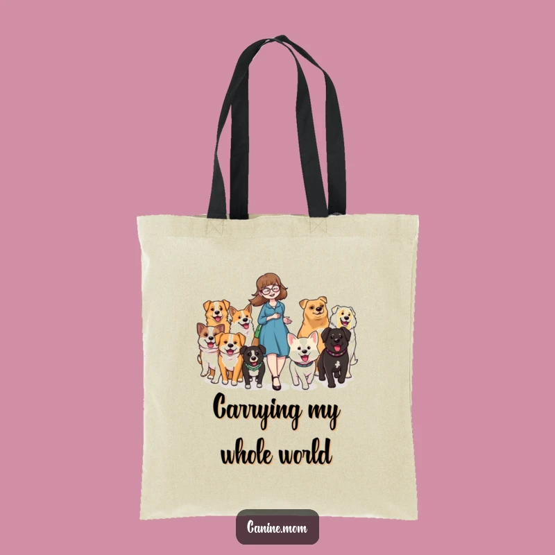Funny Dog Lady Parade Tote Bag: Carry Your Pups with Pride