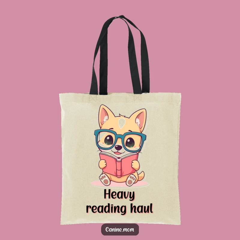 Funny Dog Book Lover Tote Bag, Stylish & Humorous Reader Accessory