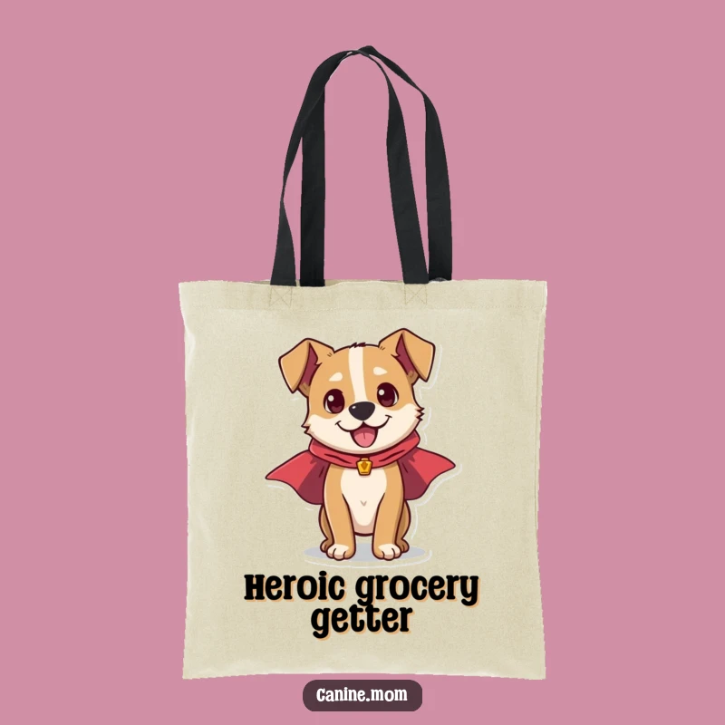 Funny Superhero Dog Tote Bag: Carry Your Essentials with Super Strength