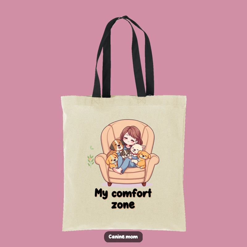 Funny Cozy Dog Cuddle Tote Bag - Perfect for Relaxing Outings & Essentials
