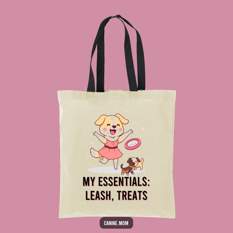 Funny Dog Lady Frisbee Tote: Kawaii Park Day Bag, Perfect Gift